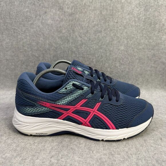 Asics‎ Womens Shoes Size 8 Gel Contend 6 Blue Athletic Running Sneakers 1012A570 - Picture 4 of 9